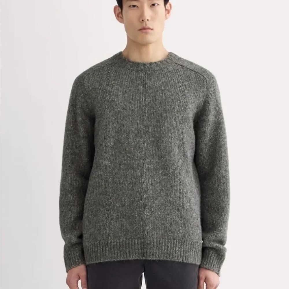 NEW Everlane Gray 100% Wool Sweater Crew Neck Size S